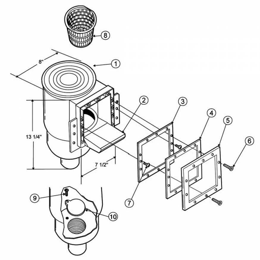 Pentair FAS Skimmer Parts Breakdown