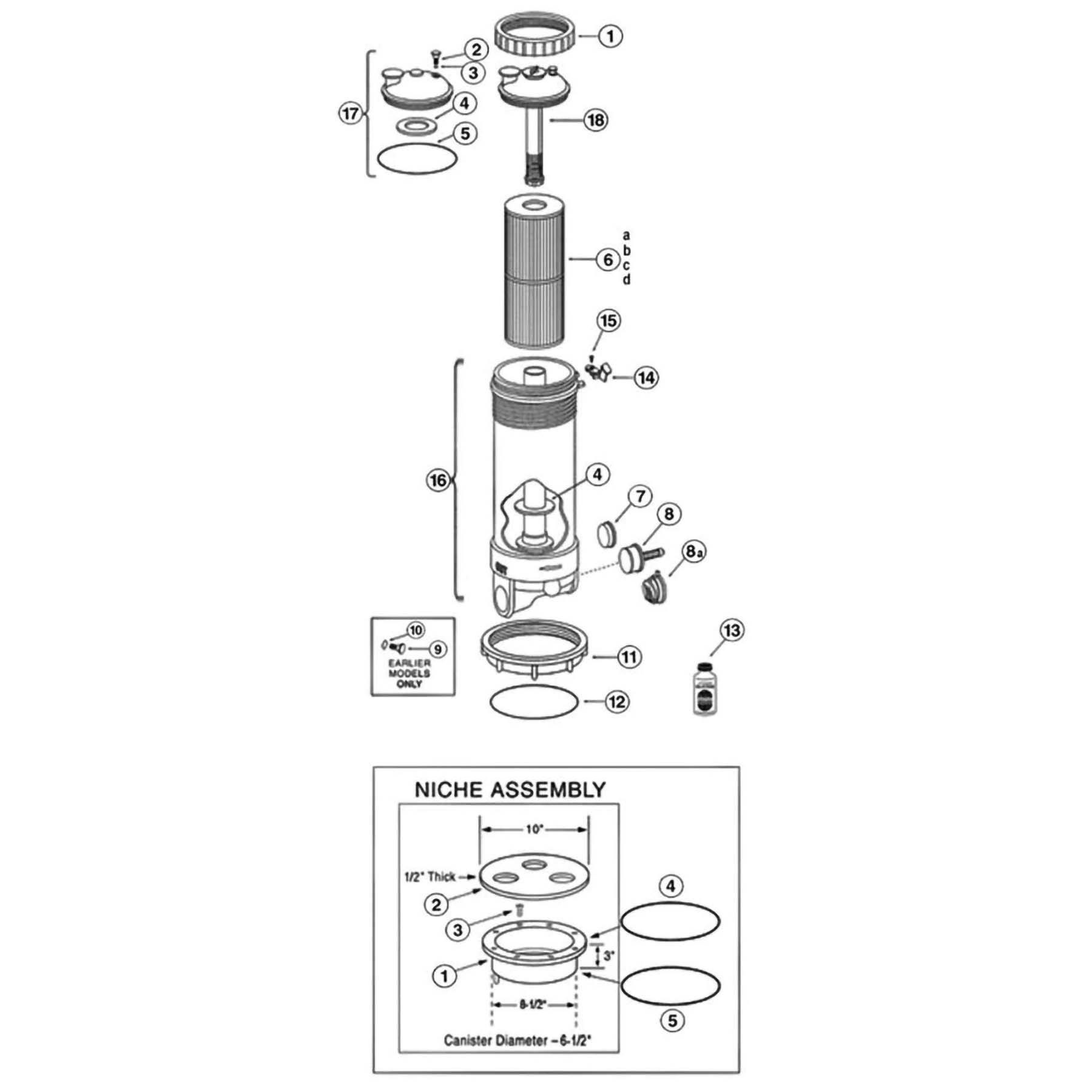 Pentair Dynamic Series II & III RTL & RCF Part List