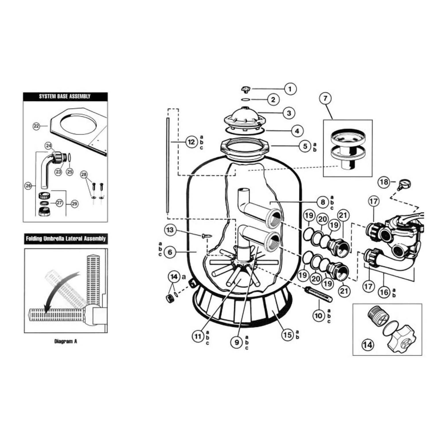 Hayward  Pro Series S210S S244S  S310S Sand Filter Parts
