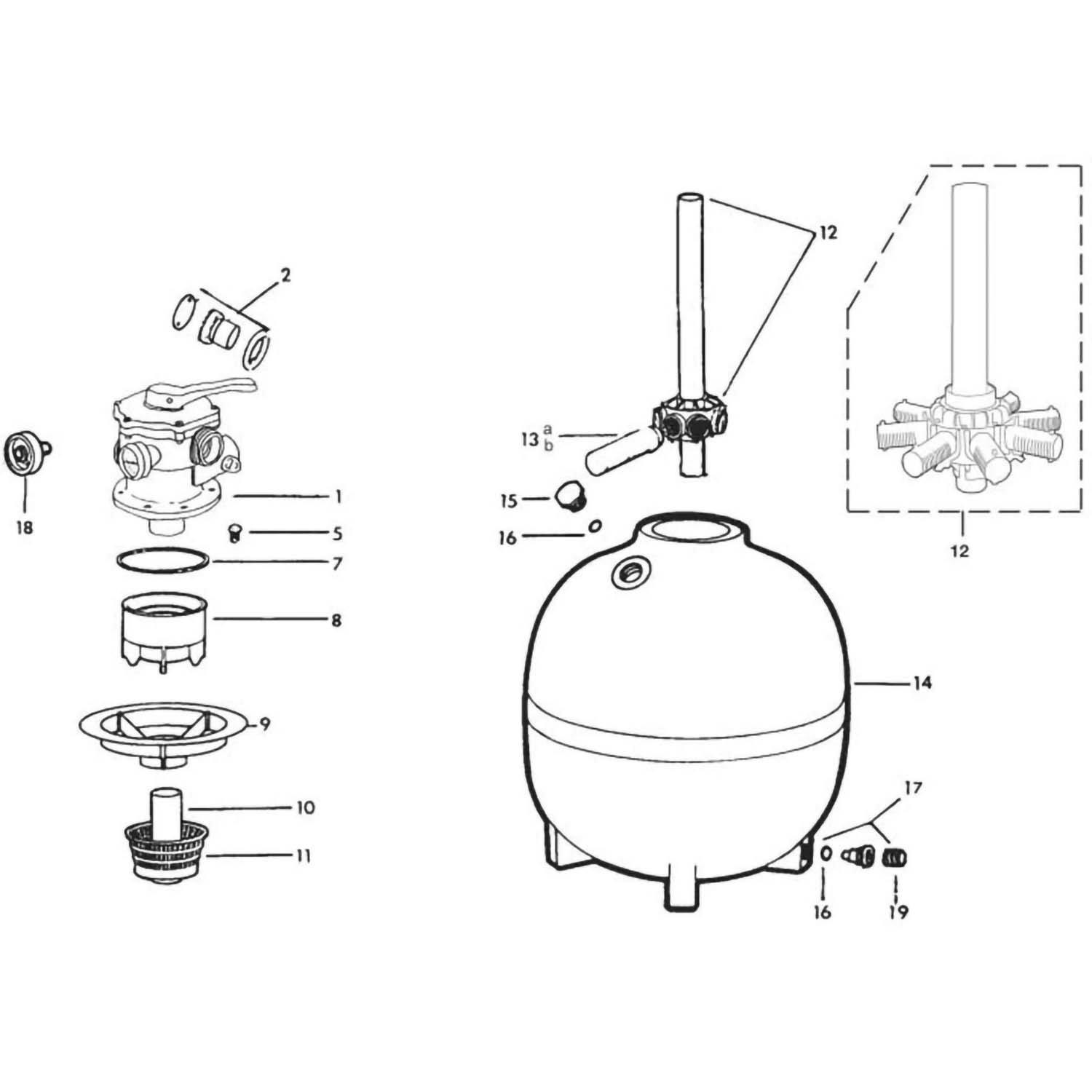 Jacuzzi RMST-24 Pool Sand Filter Parts | Leslie's Pool Supplies