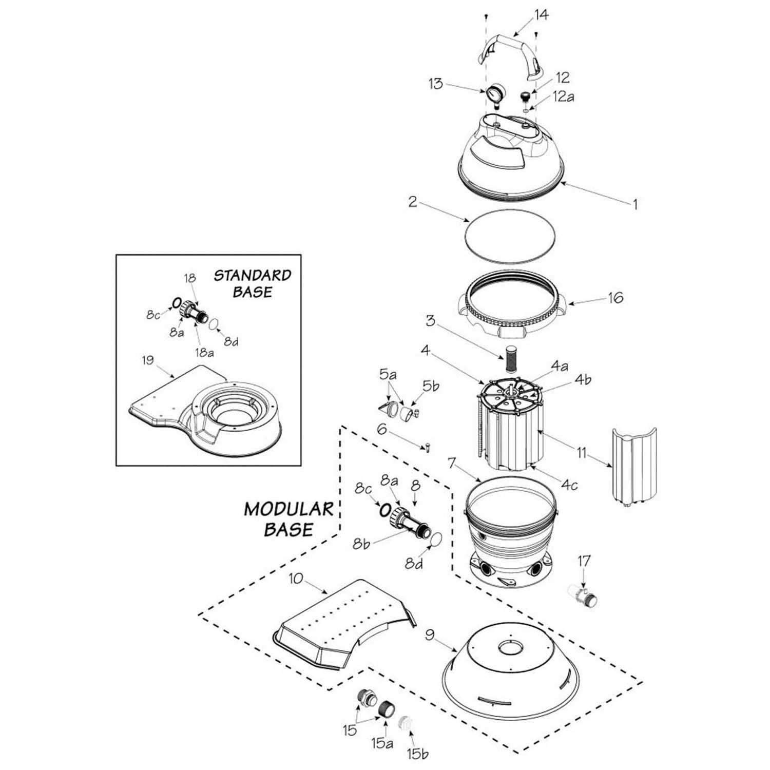 Waterway ClearWater Pool DE Filter Parts | Leslie's Pool Supplies