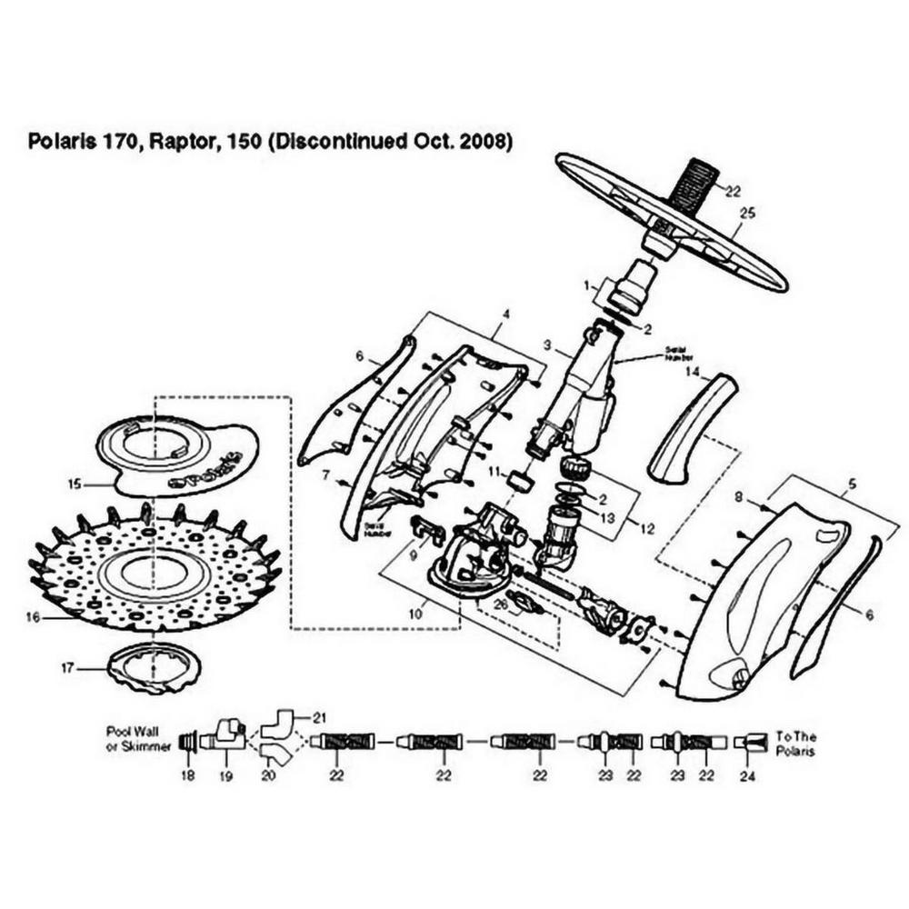 Polaris 170 & Raptor 150 Part Schematic