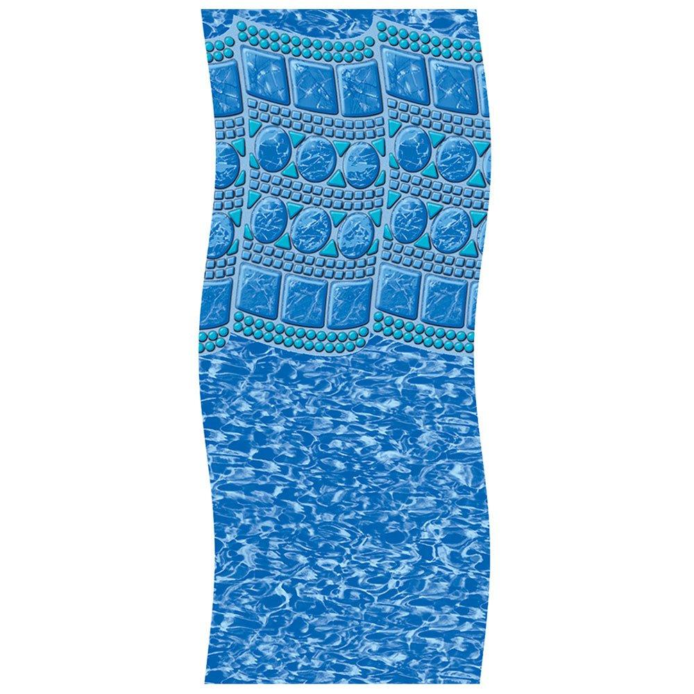 Overlap 12' Round Swirl Tile 48/52 in. Depth Above Ground Pool Liner,  20 Mil
