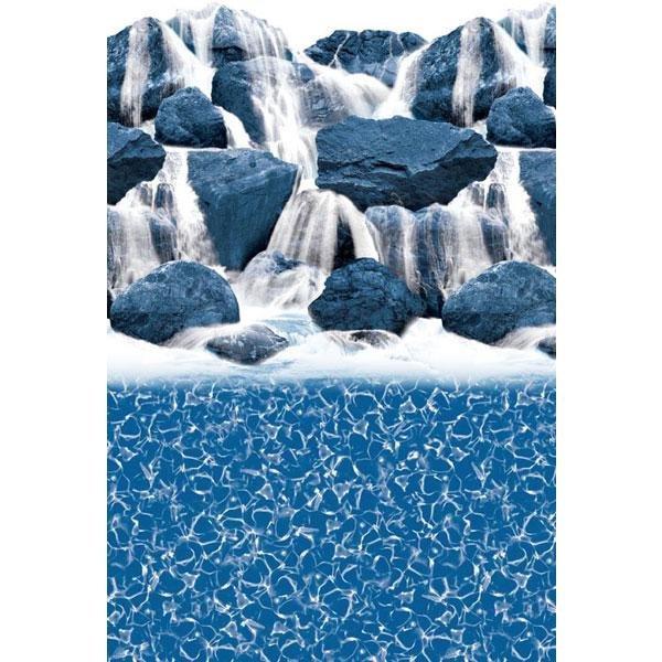 Overlap 12' x 24' Oval Waterfall 48/52 in. Depth Above Ground Pool Liner, 25 Mil