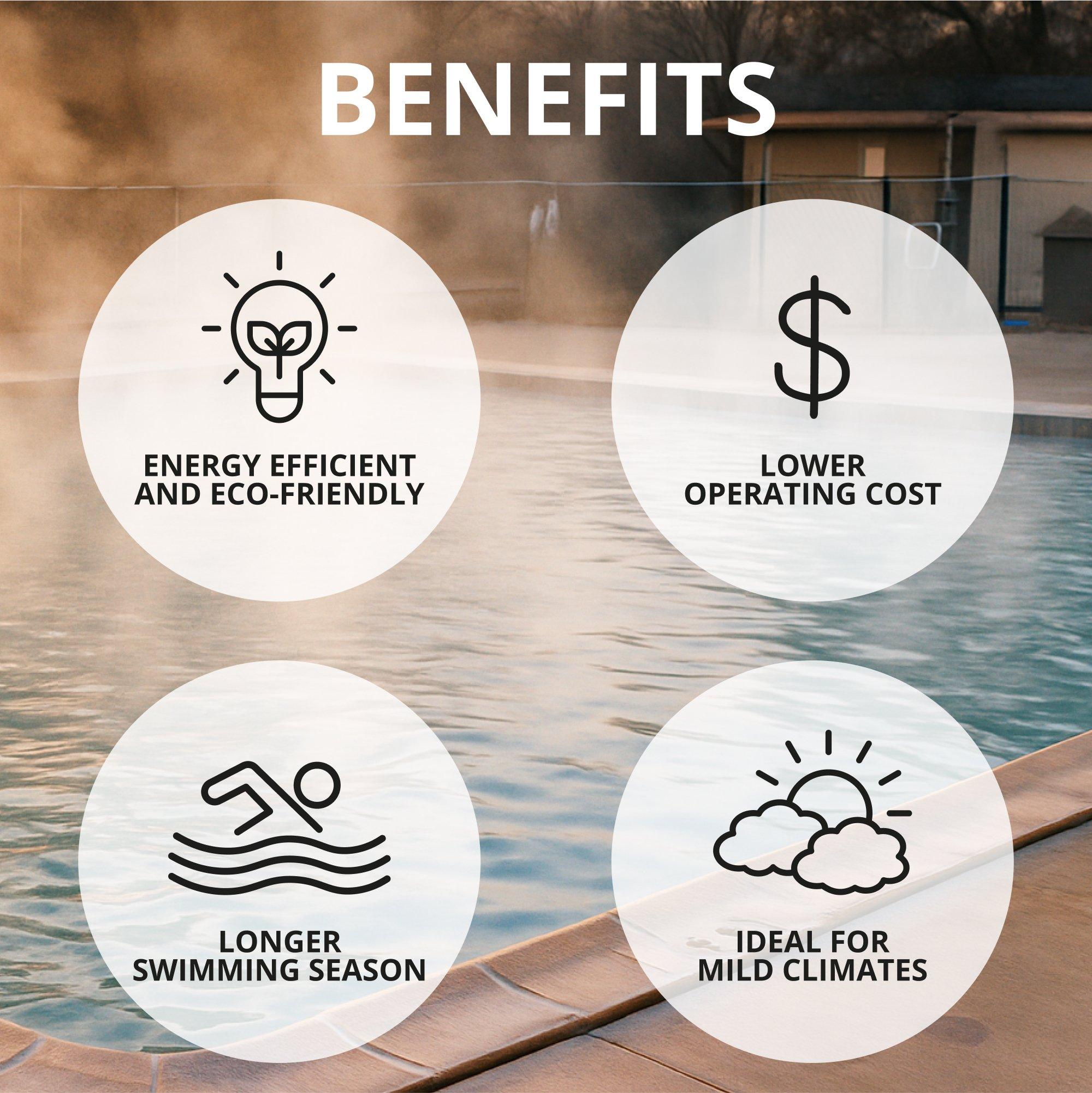 Crosswind V 8550 Heat Pump Electric Pool Heater, 138,000 BTU