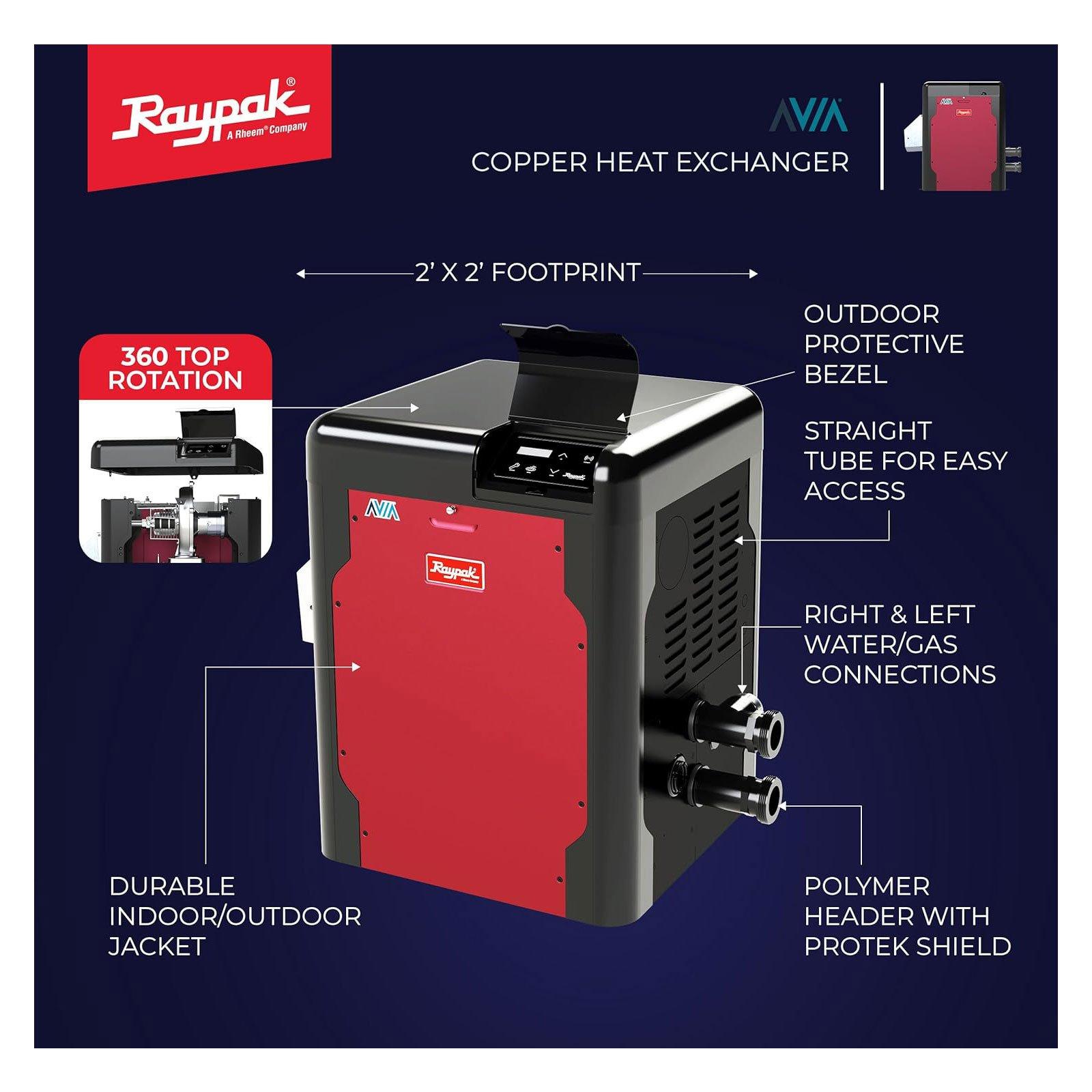 AVIA P-R264A-EN-C Natural Gas Pool Heater