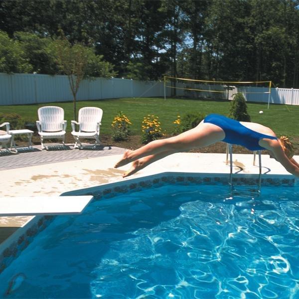 8' Frontier II Diving Board with Frontier II Stand, Taupe/White