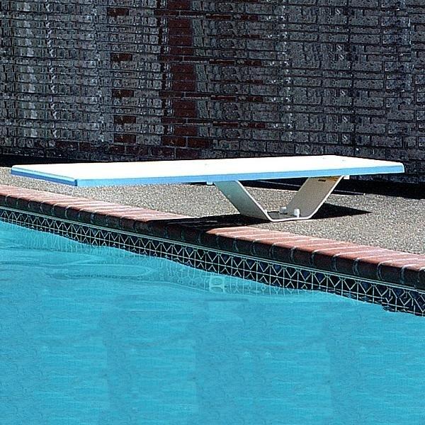 8' Frontier II Diving Board with Frontier II Stand, Taupe/White