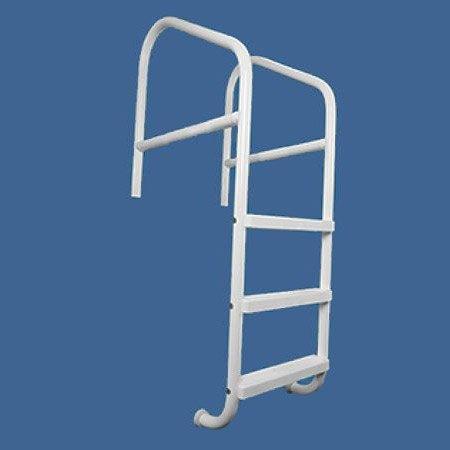 30" Commercial 3-Step Cross Braced Pool Ladder, White