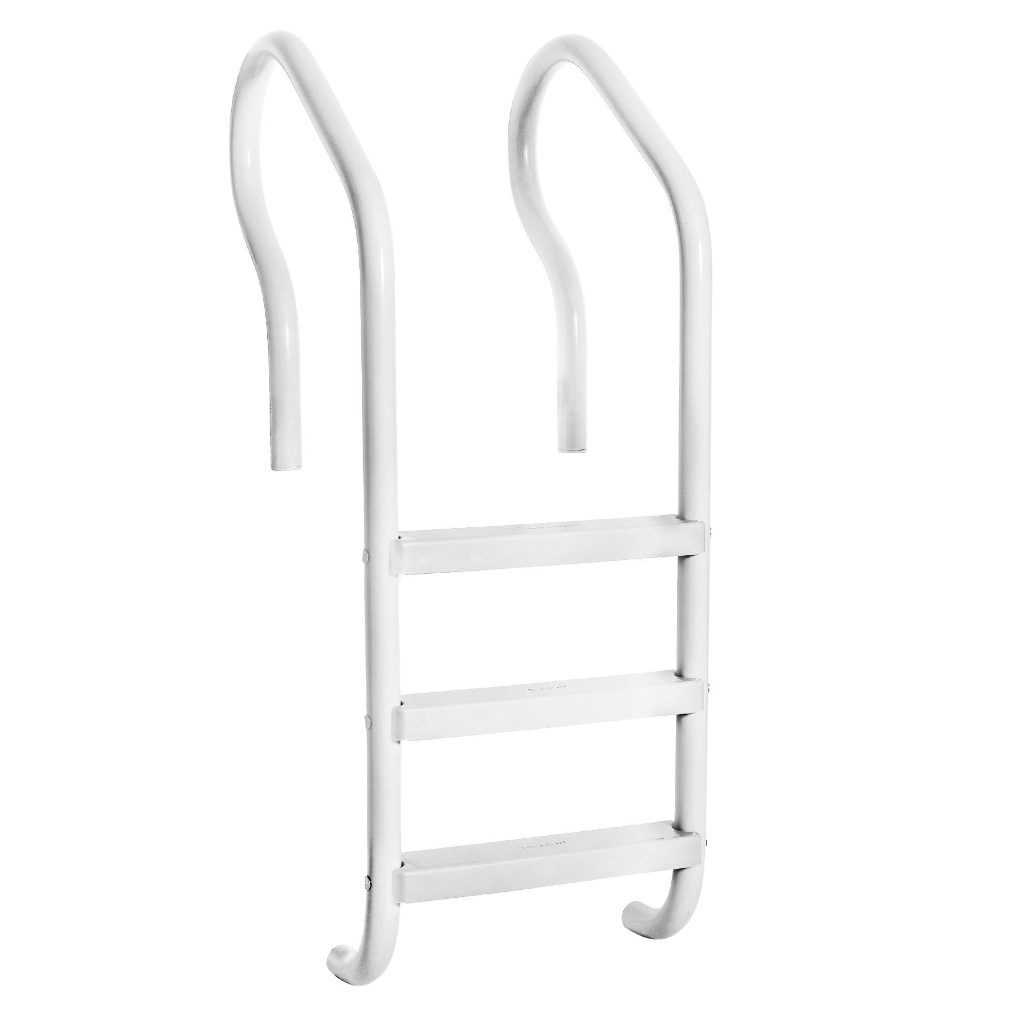 Saftron  3 Step Elite In Ground Ladder White