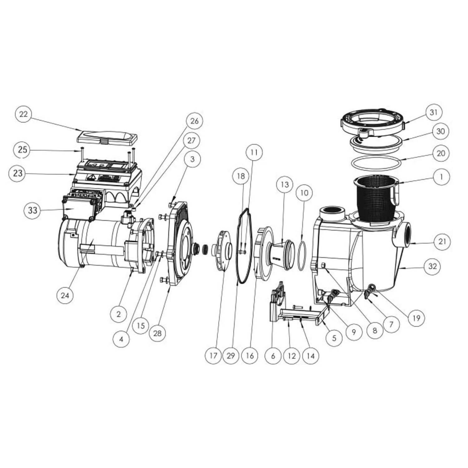 Pentair IntelliFlo VF Pump Part Schematic