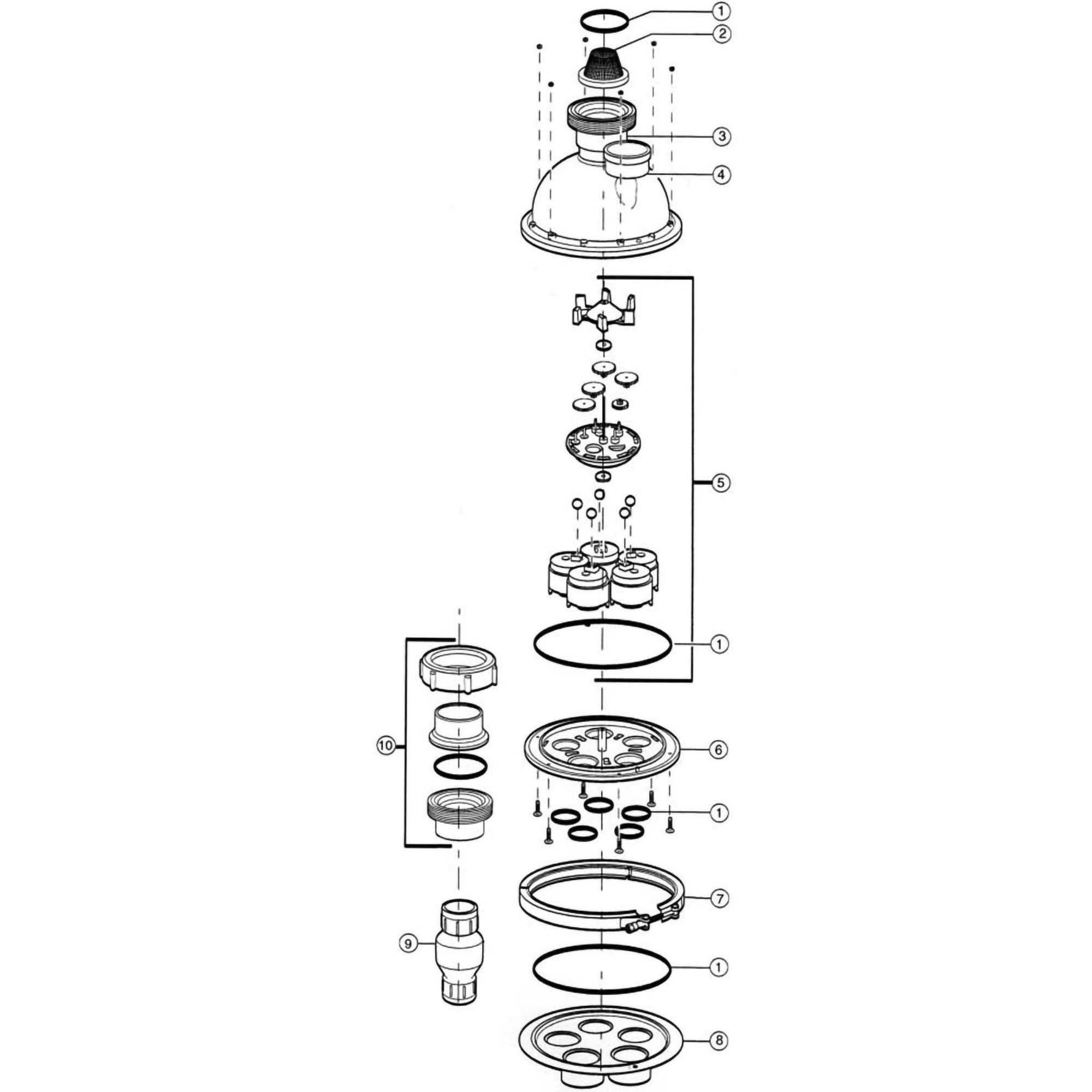 Jandy Caretaker Water Valve Part Schematic