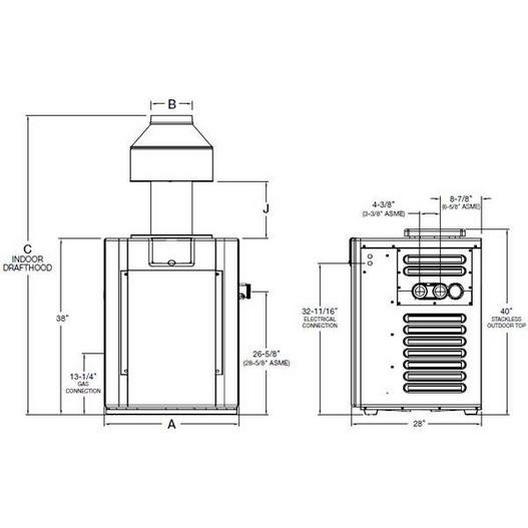 Raypak  Digital Brass ASME Copper Natural Gas 266K BTU Pool Heater