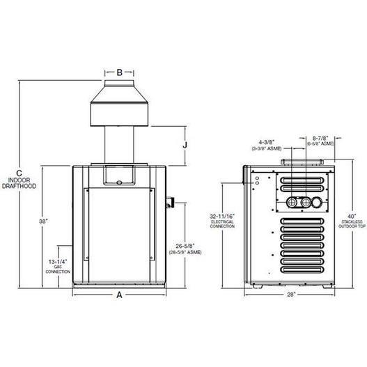 Raypak  Digital Cast Iron ASME Natural Gas 399,000 BTU Pool Heater