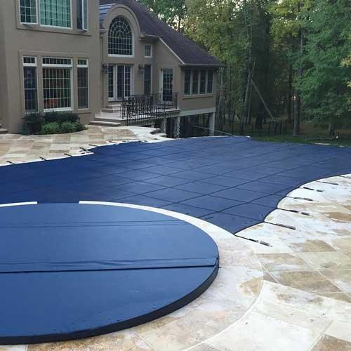 Leslie's  Pro SunBlocker Mesh 12 x 24 Rectangle Safety Cover Blue