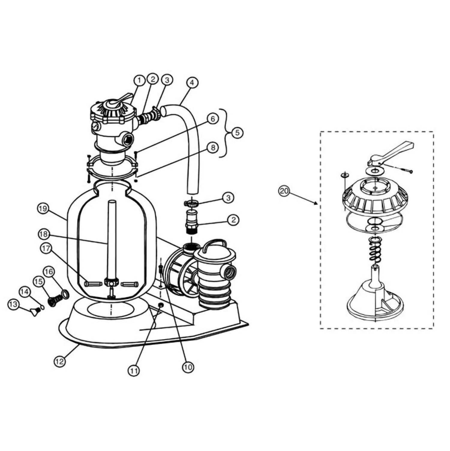 Pentair Sand Dollar & Starbright Pool Sand Filter Parts