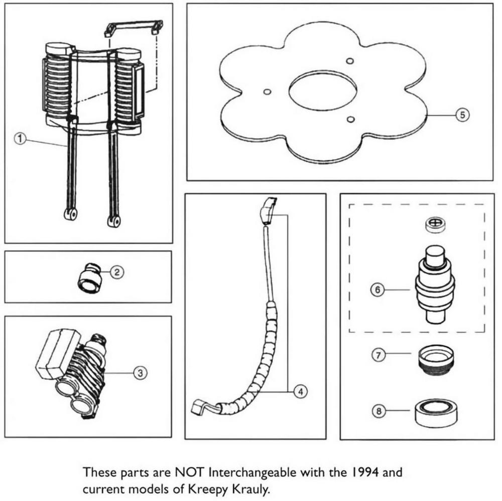 Pentair Kreepy Krauly Pool Cleaner Parts 1993 & Earlier