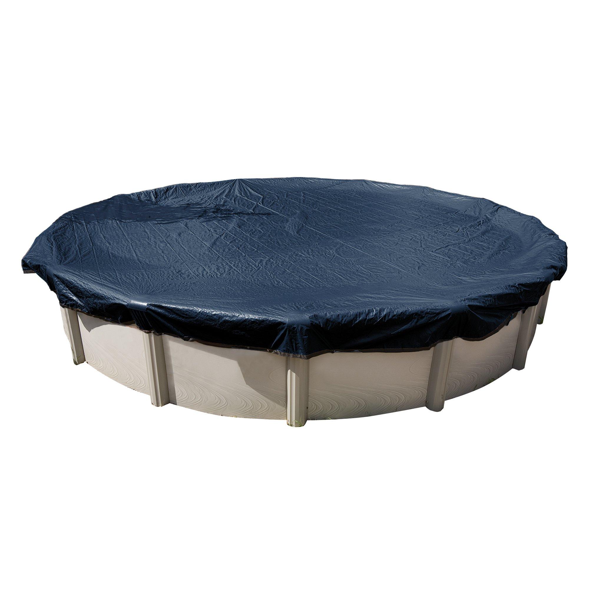 Midwest Canvas 15' Round Winter Pool Cover, 8 Year Warranty, Blue In