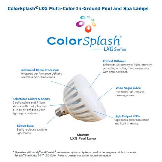 J Electronics Colorsplash Lxg Led, How To Install Jandy Led Pool Light