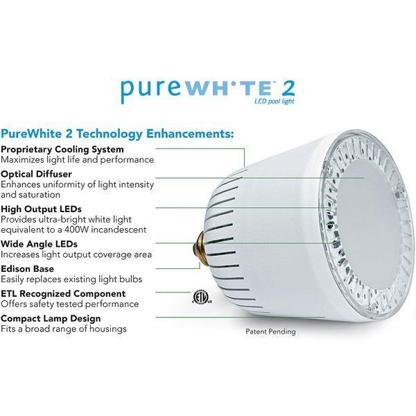 PureWhite 2 LED 120V, 7W White LED Pool and Spa Light Fixture