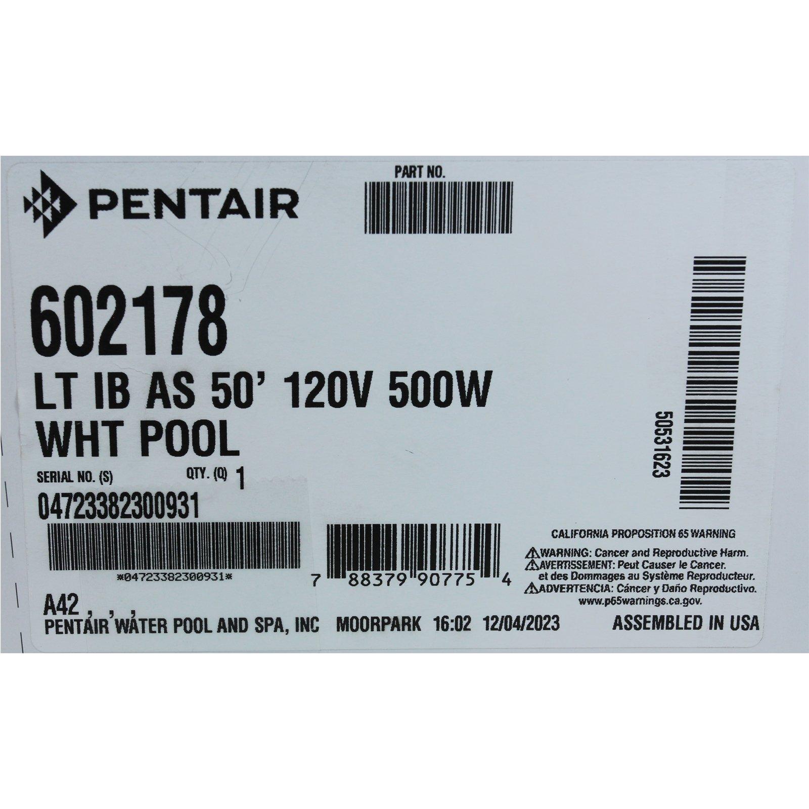 Pentair  IntelliBrite Architecural Pool Light White LED 115v 50ft 500W