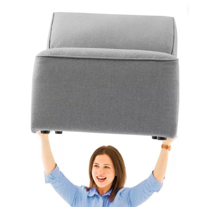Big Joe  Mobilite Outdoor Armless Chair Cast Silver