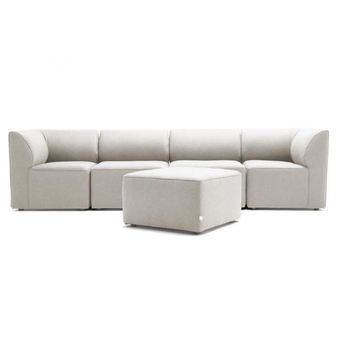 Big Joe  Mobilite 5-Piece Outdoor Sectional Cast Silver