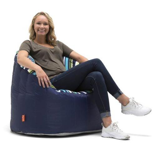 Big Joe  Outdoor Lumin Chair Cozumel Stripe and Navy