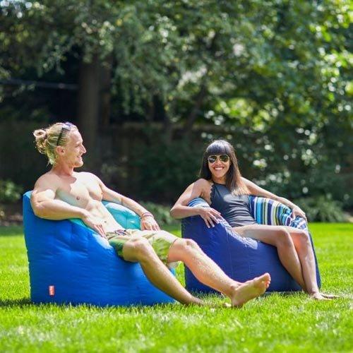 Outdoor Lumin Chair, Cozumel Stripe and Navy