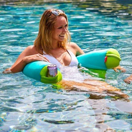 Aqua and Lime Pool Float