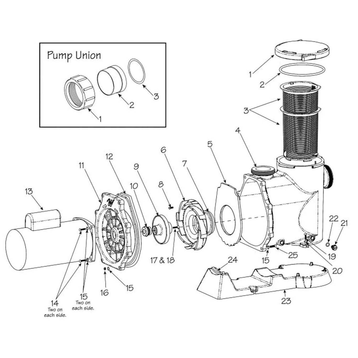 Waterway SVL56 Pump Parts Breakdown
