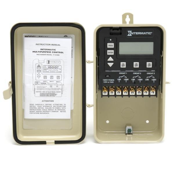 Intermatic  P1353ME Digital 3-circuit Time Control with Metal Enclosure