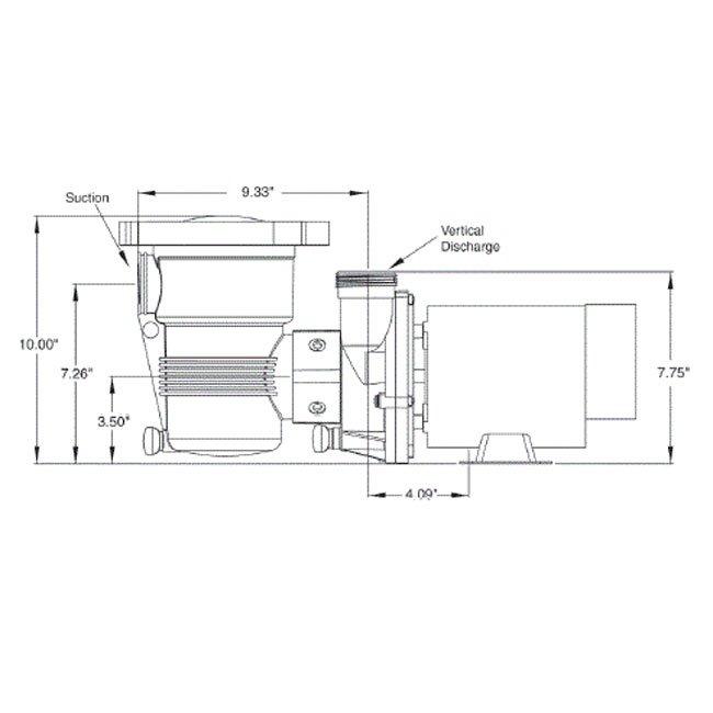 Pentair  OptiFlo Side Discharge Above Ground Pool Pump