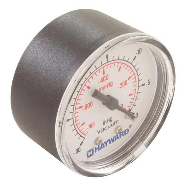 Hayward  Gauge Vacuum 1/8in Rear/Back Connection NPT 0-30 HG 2in Face OEM