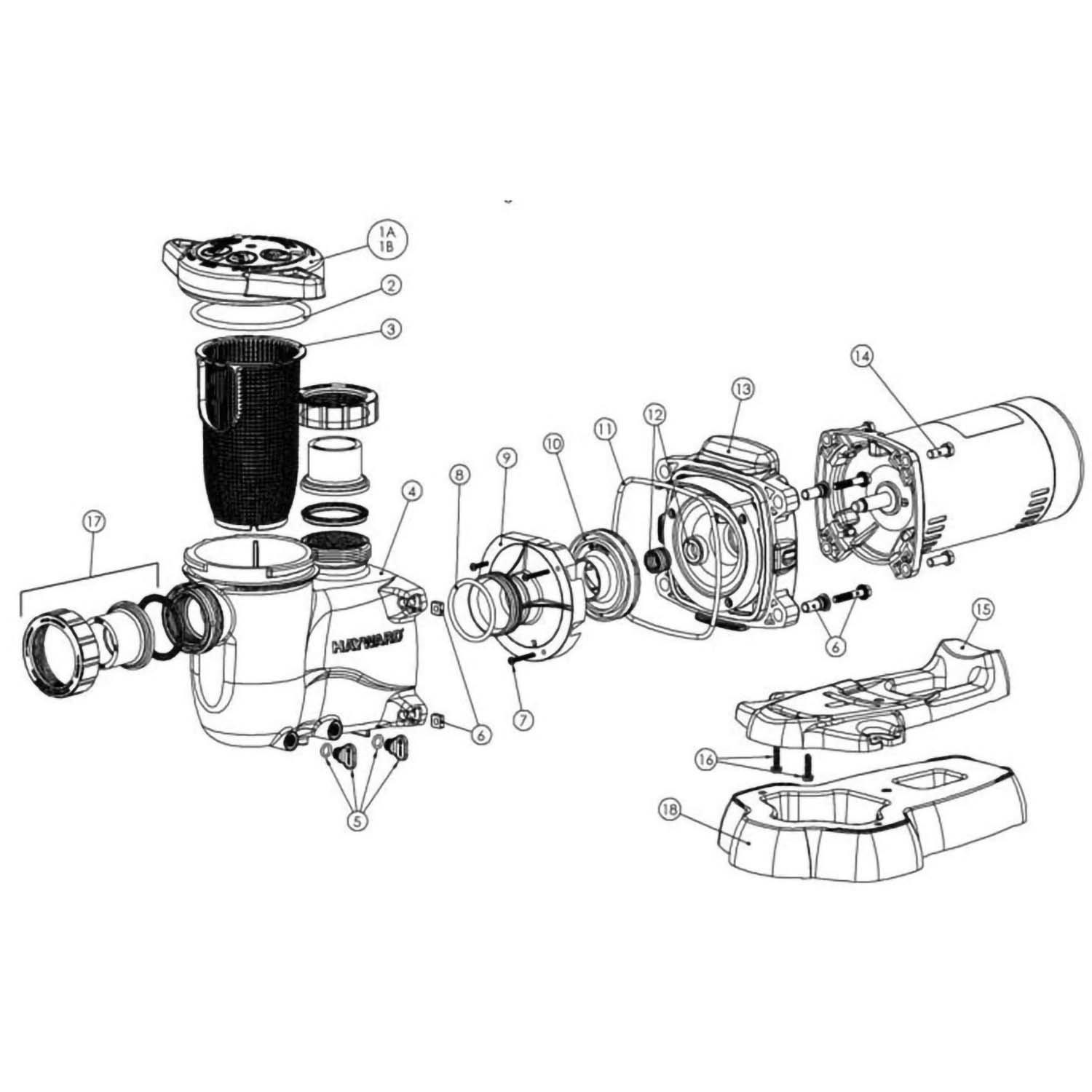 Hayward MaxFlo XL Series Pump Part List