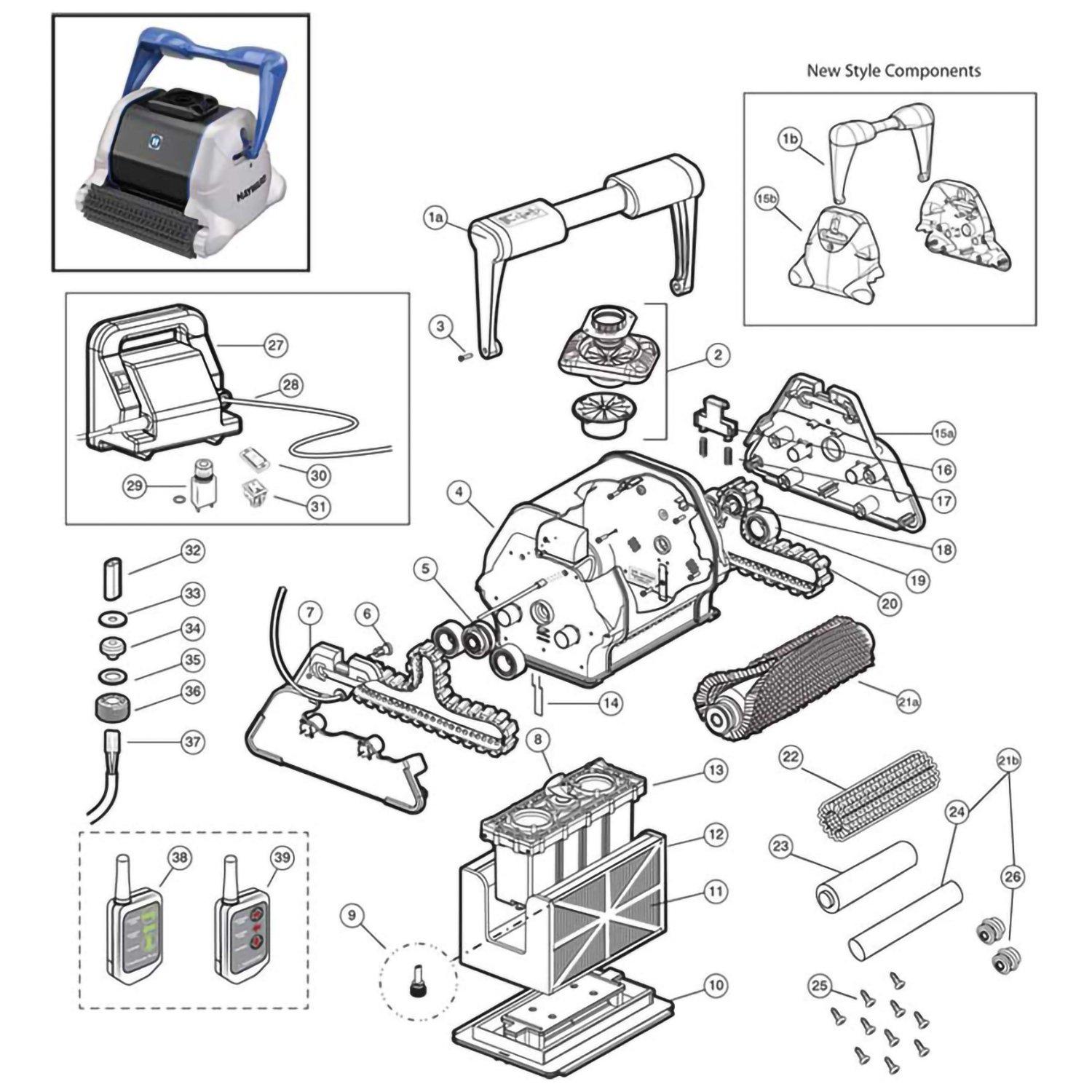 Hayward TigerShark, TigerSharkQC & TigerShark Plus Part Schematic