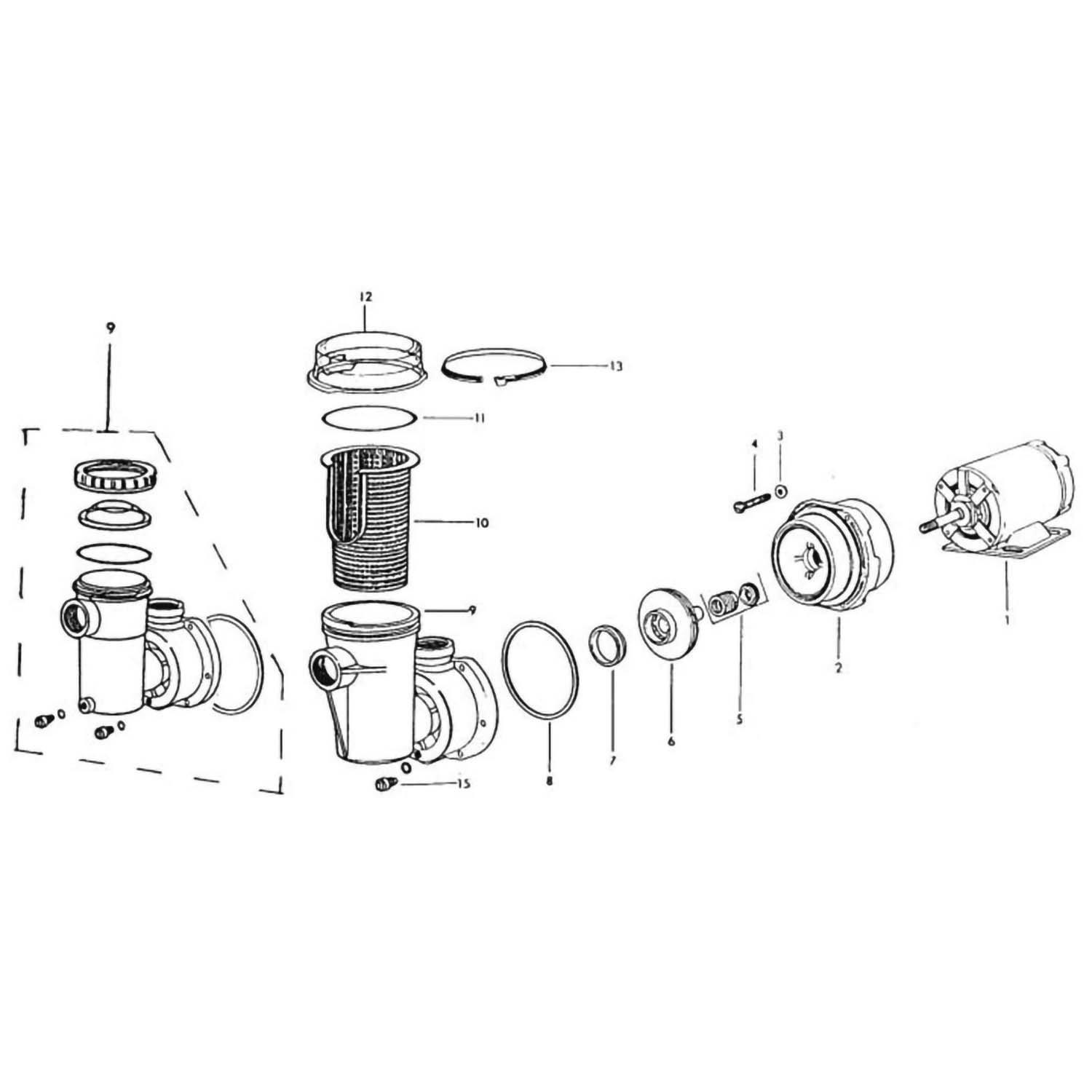 Jacuzzi LH  LTH Pump Replacement Parts