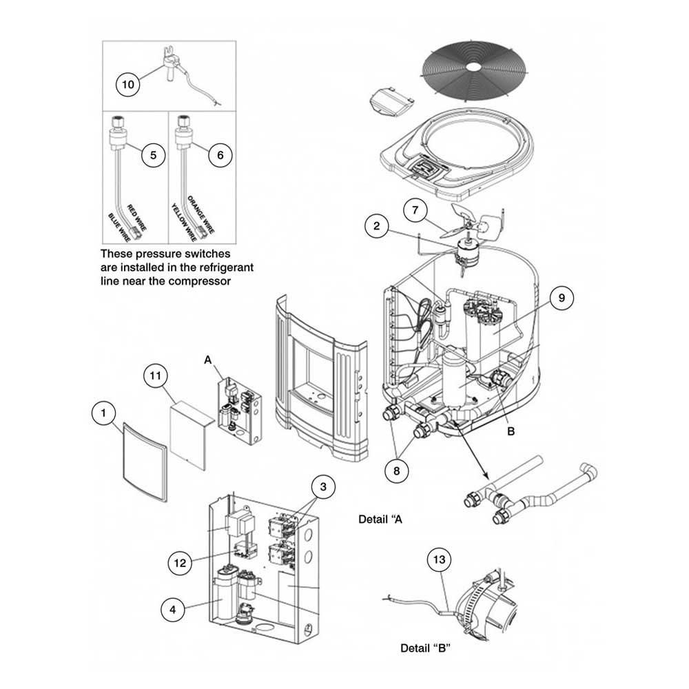 Jandy Heat Pump Air Energy Magnum Replacement Parts