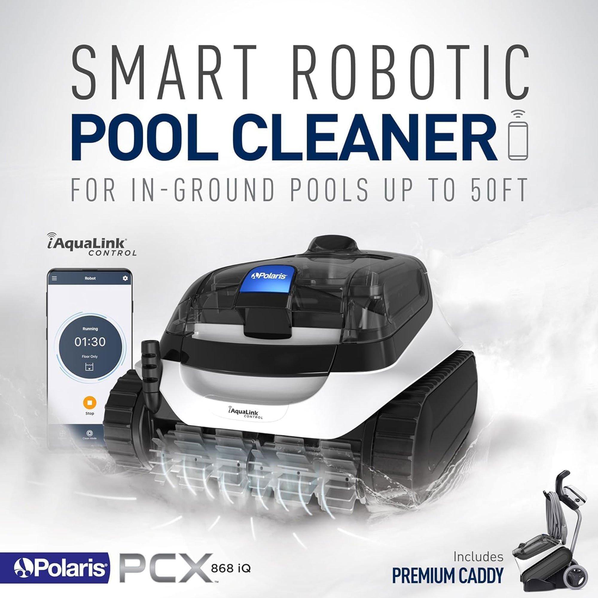 Polaris  PCX 868 iQ Robotic Pool Cleaner With iAquaLink app control and Caddy