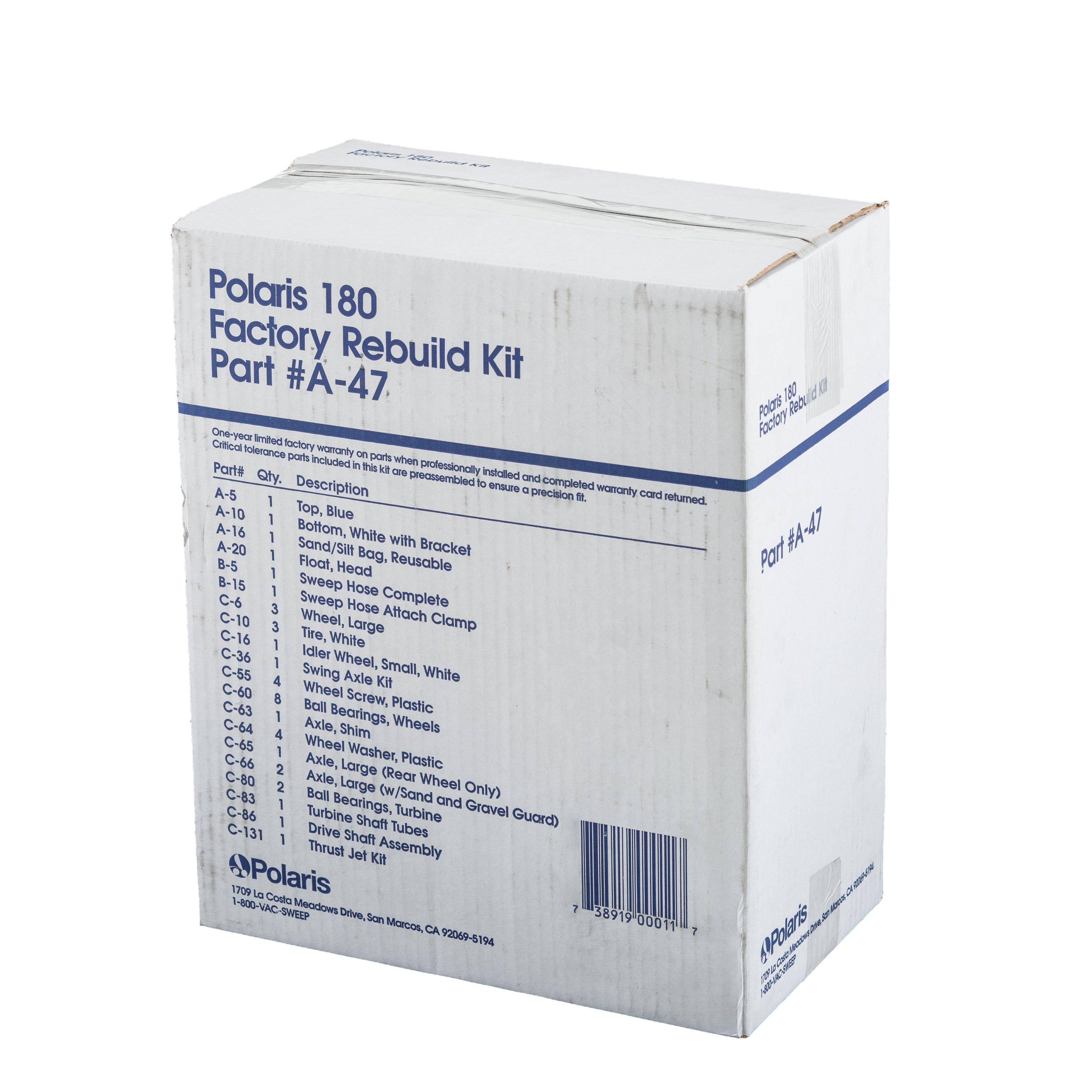 Polaris 180 Pressure Side Pool Cleaner Factory Rebuild Kit In The Swim