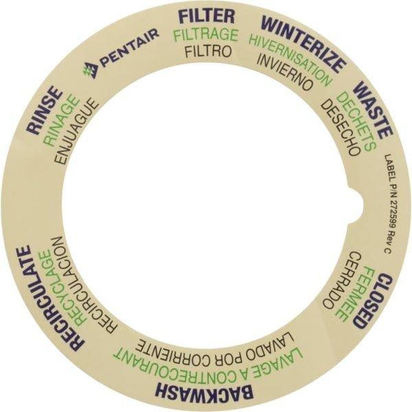 Pentair  Label for 26-1130 and 26-2506 Valves