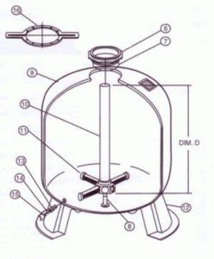 Pentair - Filter Tank with Foot Ta40D