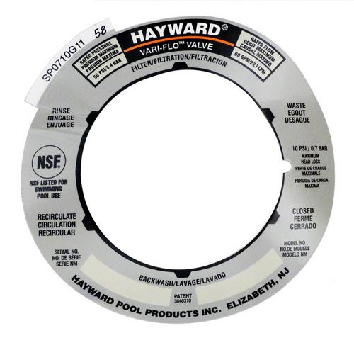Hayward - Label Plate