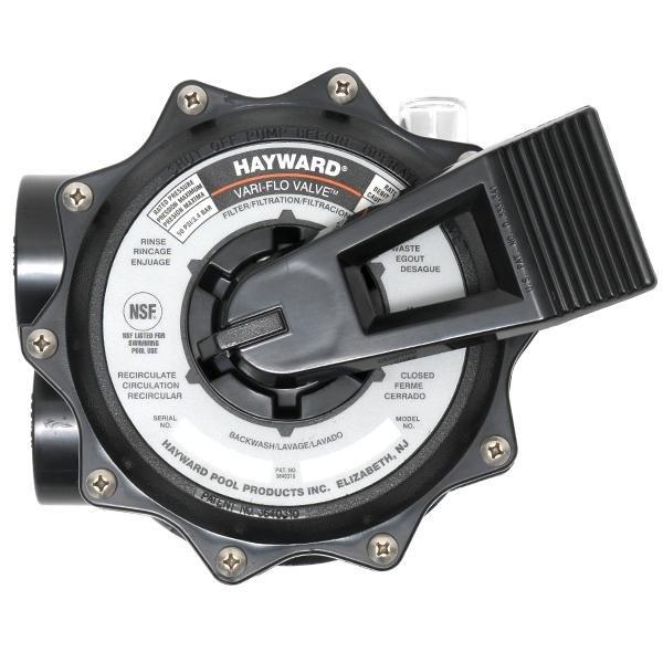 Hayward  SP071621 Multiport Vari-Flo Control 2 FIP Valve Top Mount Black