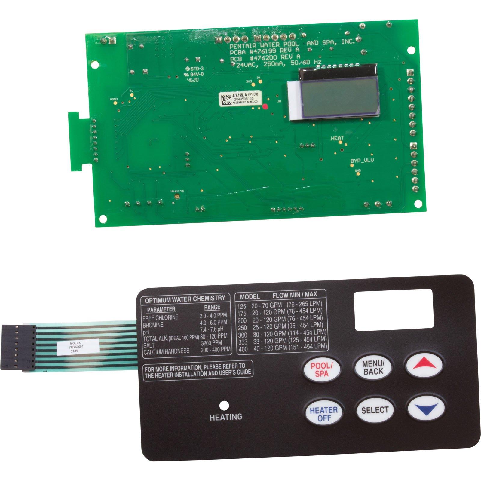 Pentair  PCBA Kit MasterTemp/Max-E-Therm 6Bttn w/RS485 Assy