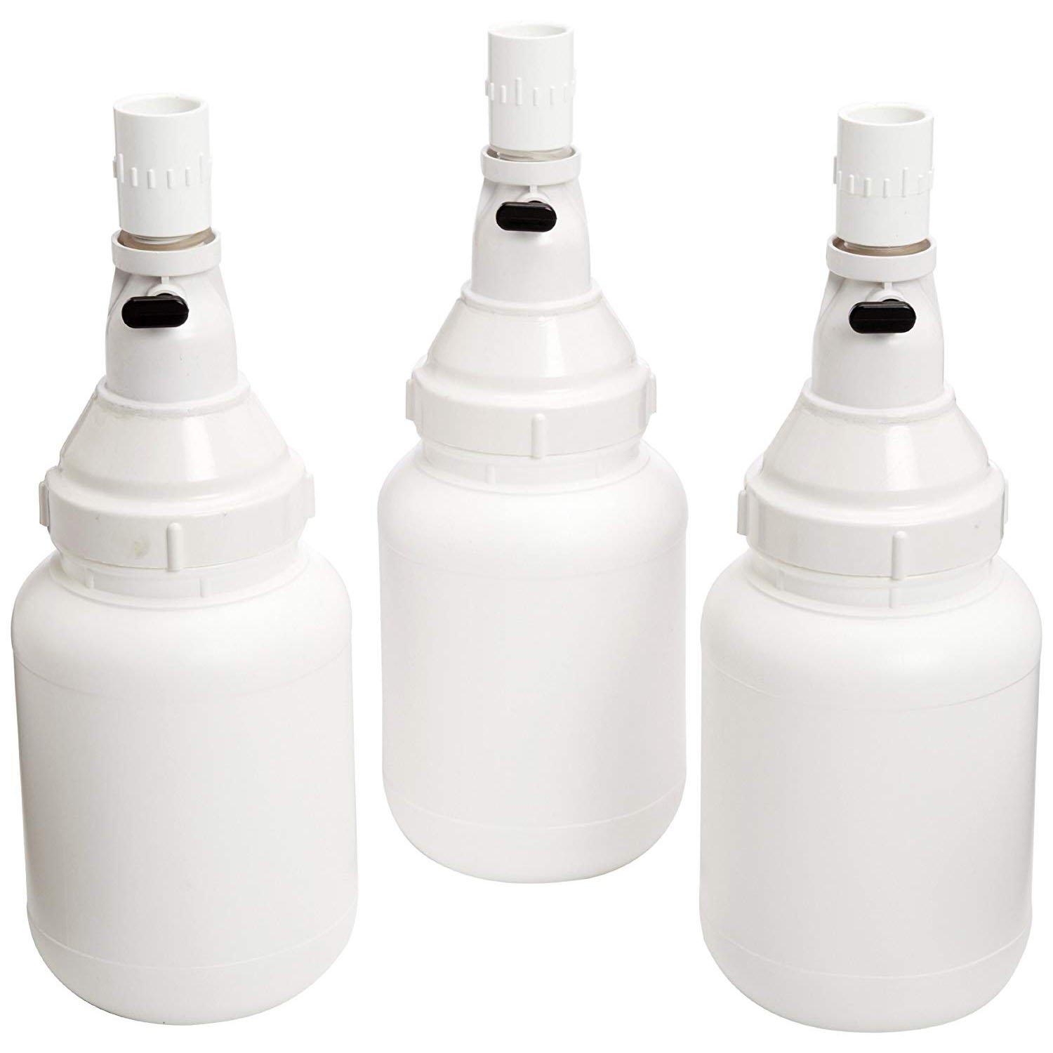 Hopper Extension Kit, 3 Bottles with Valves