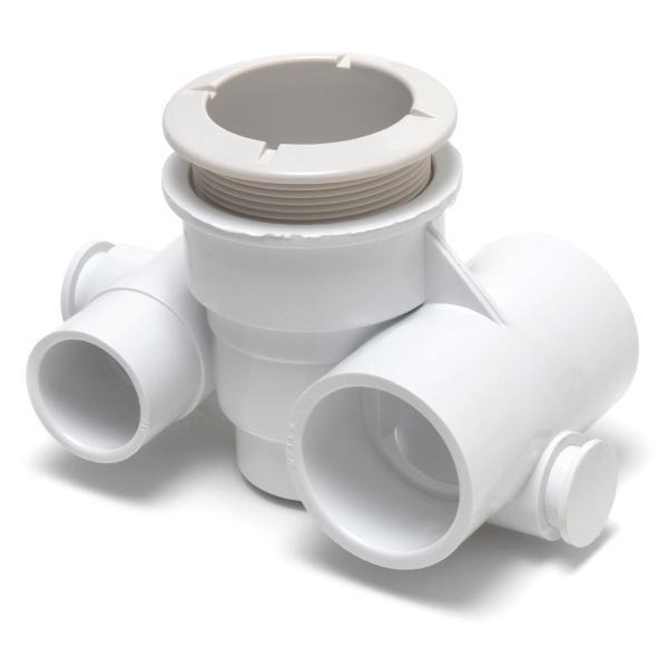 Waterway  Poly Gunite 1in Slip Air x 1-1/2in Water Slip Tee Jet Body Assembly with Top