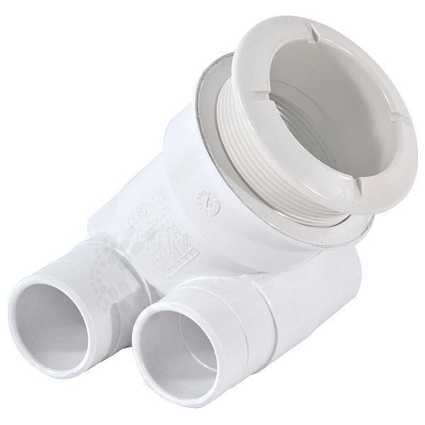 Waterway  Poly Gunite 1in Slip Air x 1in Water Slip Jet Body Assembly without Top Plug