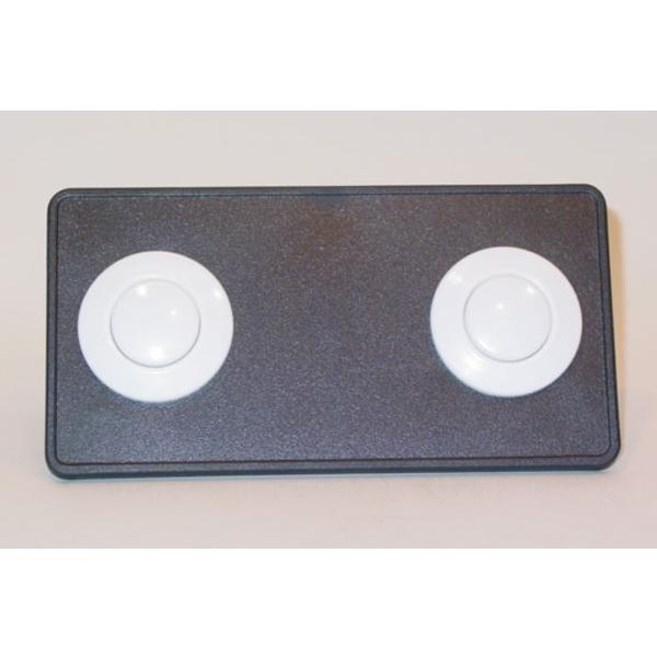 Len Gordon  Air Button Deckplate 15 Classic Touch 2 Button Panel Black