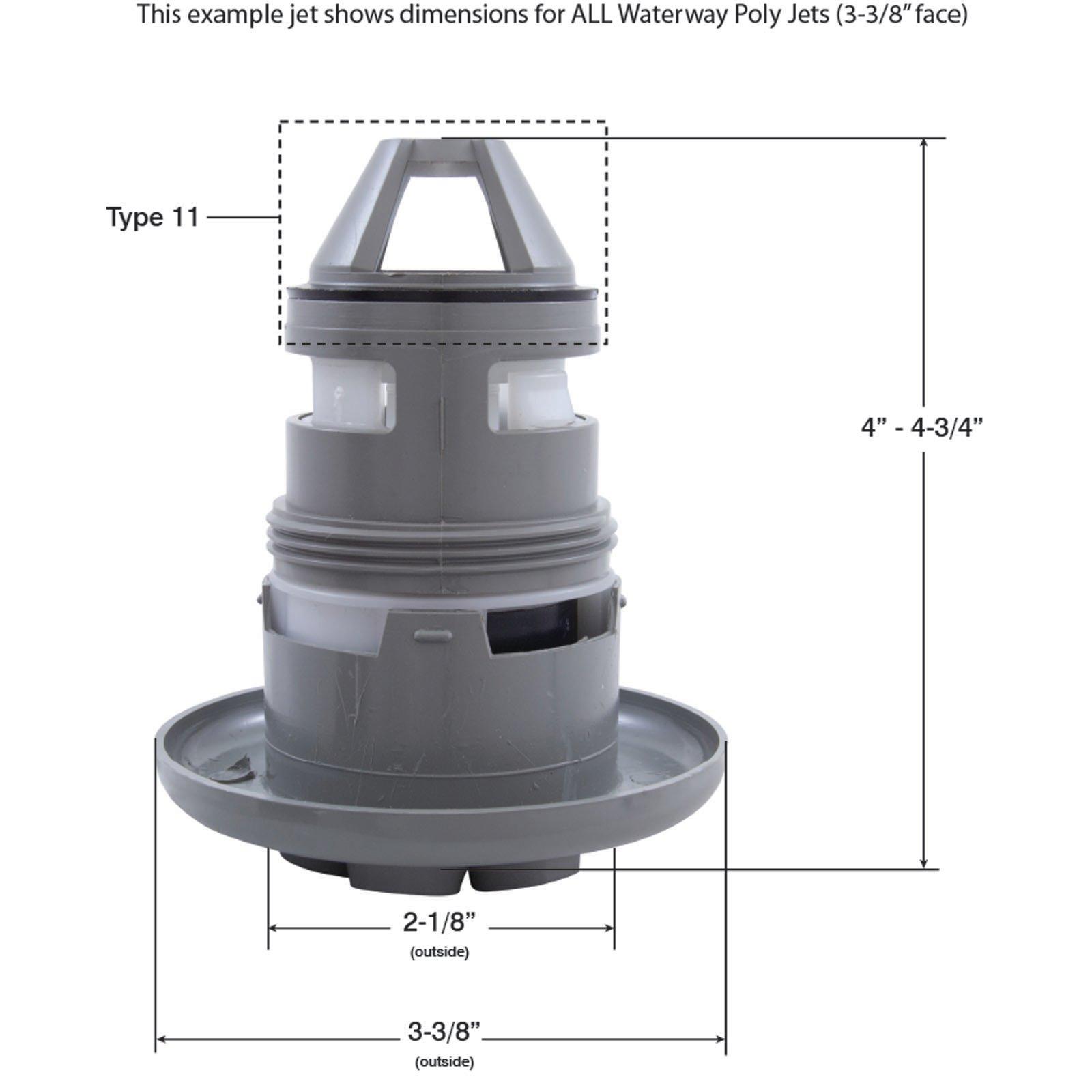 Waterway  210-6077 Jet Internal Pulsator Deluxe Gray